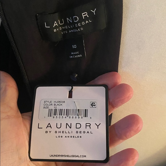 Laundry by Shelli Segal black velvet NWT size 10 dress - Picture 7 of 8
